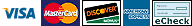 Visa ,MasterCard, Discover, and American Express